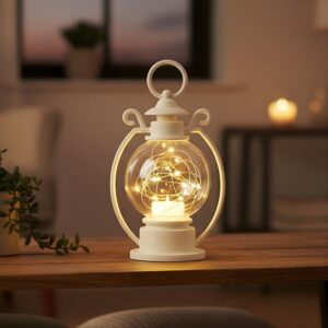 LED Decorative Storm Lantern Light (Battery Operated, Warm White Light)
