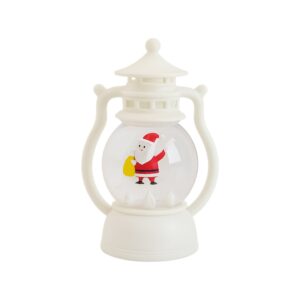 Mini LED Decorative Lantern with Santa Figurine (1 Pc)