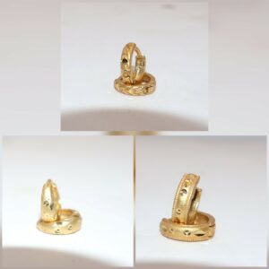 Gold Plated Designer Hoop Earrings kan ki bali for Women and girls Combo Pack of 3