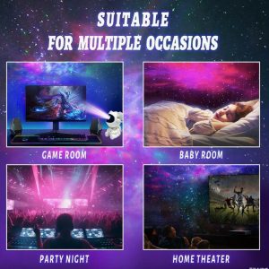 Astronaut Galaxy Star Projector Night Light with Adjustable Head & USB Power