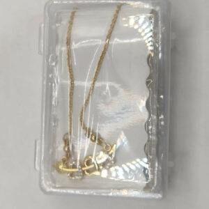 Gold Plated Interlocking Hearts Leaf AD Pendant Necklace For women and girls