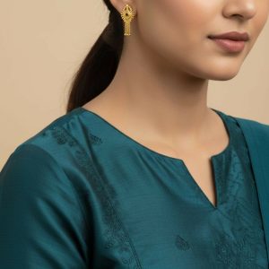Nice 3 Line Golden Earrings for Women & Girls – Traditional Fancy Jewellery