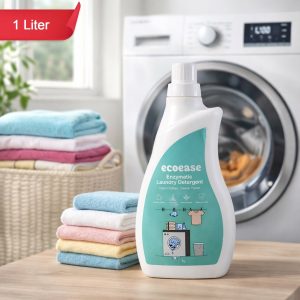 Ecoease Enzymatic Laundry Detergent Liquid, Plant Based Enzyme Powered Tough on Stains, (1L)