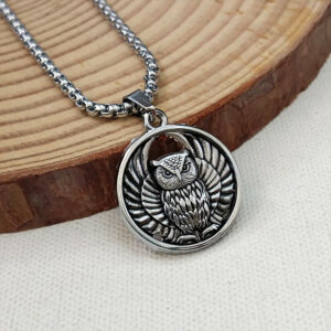 Owl Chain Pendant For Men
