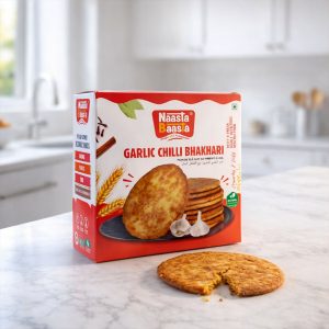 Naasta Baasta Garlic Chilli Bhakhari Ready-to-Eat Crispy Wheat Snack (200 Gm)
