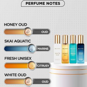 Bellavita Premium Luxury Unisex Perfume Gift Set (4 Pc, 20 ML Each)