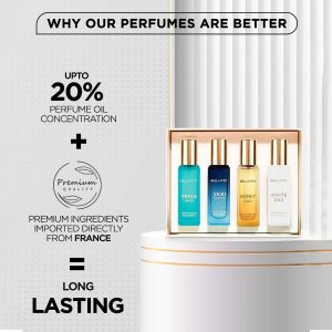 Bellavita Premium Luxury Unisex Perfume Gift Set (4 Pc, 20 ML Each)