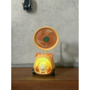 Kids Bear Fan Lamp with Night Light | Cute Table Fan for Study & Bedside