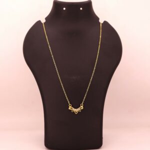 Gold Crown Heart Pendant Necklace AD Love Jewelry For women and girls