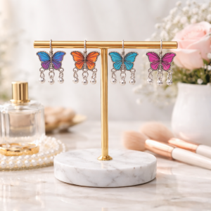 BEAUTIFUL ELEGANT BUTTERFLY EARRINGS WITH COMBO OF 4 COLOURS