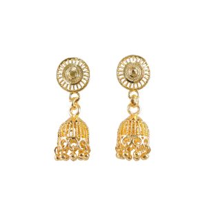 Traditional Gold Plated Jhumka Earrings for Women & Girls Ethnic Festive Jewelry