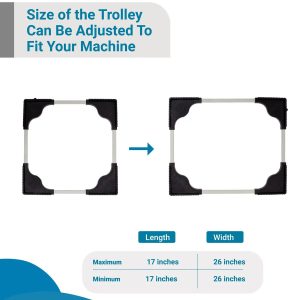 Adjustable Washing Machine & Refrigerator Stand (67×67 cm ,1 Pc)
