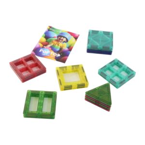 Magnetic Building Tiles Construction Toy Set (16 Pc / Set)