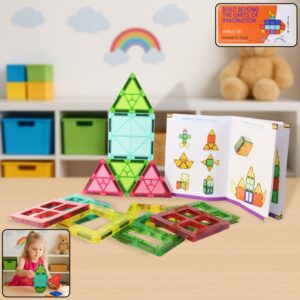 Magnetic Building Tiles Construction Toy Set (16 Pc / Set)