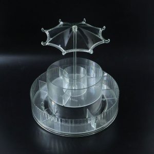 Premium 360° Rotating Makeup & Jewellery Organizer Stand (1 Pc)