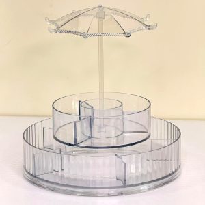 Premium 360° Rotating Makeup & Jewellery Organizer Stand (1 Pc)