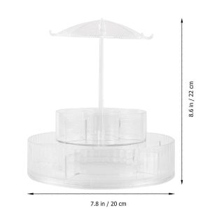 Premium 360° Rotating Makeup & Jewellery Organizer Stand (1 Pc)