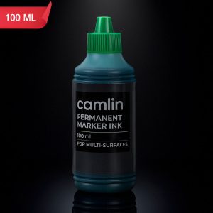 Camlin Permanent Marker Ink 100 ml – Green Color Refill Ink for Multi-Surfaces