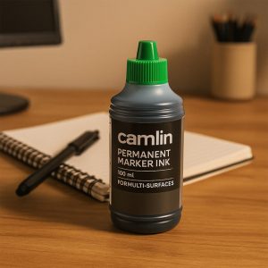 Camlin Permanent Marker Ink 100 ml – Green Color Refill Ink for Multi-Surfaces