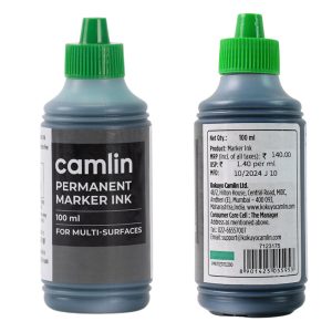 Camlin Permanent Marker Ink 100 ml – Green Color Refill Ink for Multi-Surfaces
