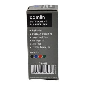 Camlin Permanent Marker Ink 15 ml – Blue Color Refill Ink for Multi-Surfaces