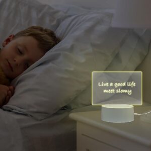 LED Acrylic Writing Message Board Night Lamp with Marker Pen