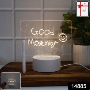 LED Acrylic Writing Message Board Night Lamp with Marker Pen