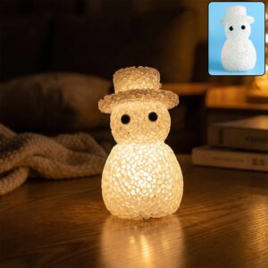 Snowman-Shaped Decorative LED Night Lamp (1 Pc)
