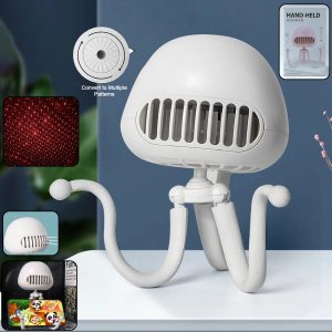 Rechargeable Handheld Mini Projector Fan (1 Pc)