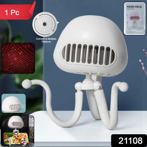 Rechargeable Handheld Mini Projector Fan (1 Pc)
