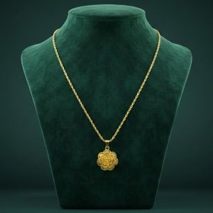 Elegant Gold Finish Floral & Traditional Pendant Necklace (1 Pc, Mix Design)