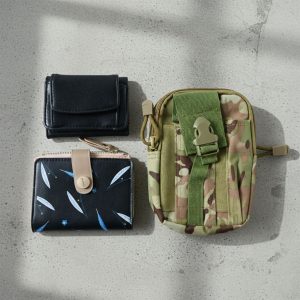 Stylish Mini Coin Purse & Card Holder Wallet with Keychain (1 Pc, Mix Design)