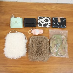 Stylish Mini Coin Purse & Card Holder Wallet with Keychain (1 Pc, Mix Design)