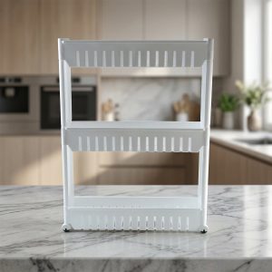 Prexo Multipurpose 3 Layer Kitchen Storage Rack Organizer