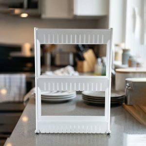 Prexo Multipurpose 3 Layer Kitchen Storage Rack Organizer