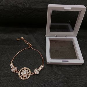 Sparkling AD Floral Design Bracelet For party wear