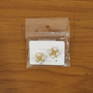 Korean Vintage Twisted Gold & Quad Pearl Studs For Girls And Women