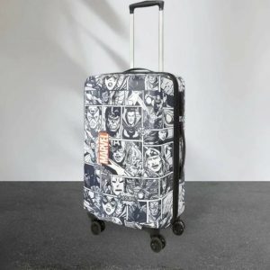 Novex Marvel Avenger Squre Kids Polycarbonate Trolley Bags for Travel Luggage with 4 Wheel (Black, 18 Inch)