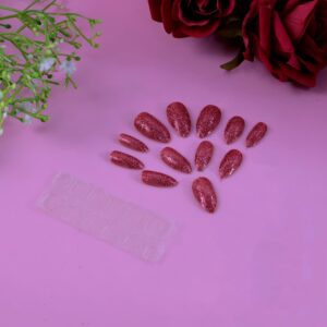 Glitter Press-On False Nails fake nails - (1 Set / Mix Color & Design)