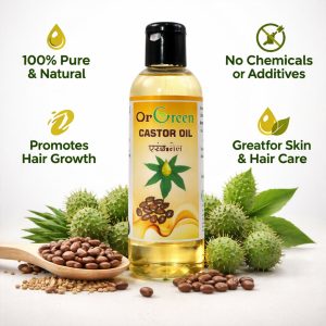 Castor Oil – 100% Pure Cold Pressed Natural Oil for Hair & Skin Care (100 Ml)