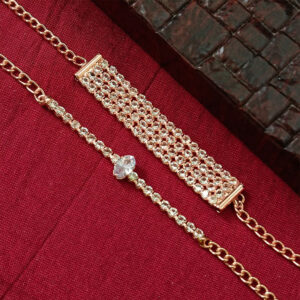 Rose Gold Plated Pack Of Stone Bracelet