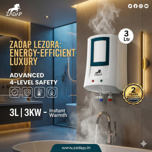 ZADAP 3kW Instant Geyser 4 Way Safety (3L)