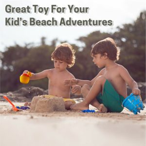 Aditi Kids Beach Sand Toy Set with Bucket, Shovels and Moulds, Safe ABS Plastic Play Set 6PC