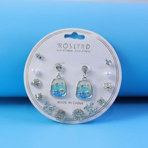 Elegant Korean Style Multi-Design Stud & Drop Earrings Set for Women and Girls (Pack of 7)