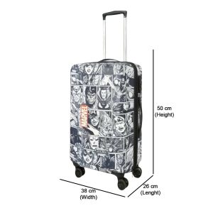 Novex Marvel Avenger Squre Kids Polycarbonate Trolley Bags for Travel Luggage with 4 Wheel (Black, 18 Inch)