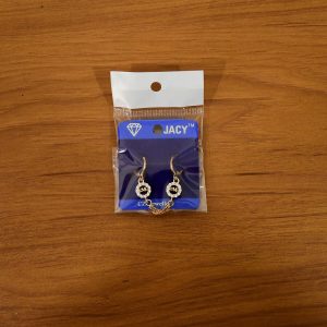 Romantic “LOVE” Charm Tassel Drop Earrings in Gold Finish