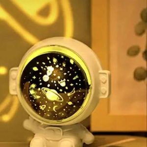 Astronaut Star Projector Night Light with Galaxy Effects & USB Power