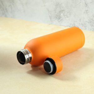Stainless Steel Double Wall Vacuum-Insulated Drink Water (Orange / 500 ML Approx)