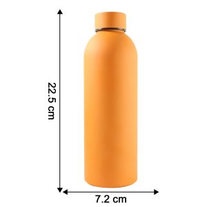 Stainless Steel Double Wall Vacuum-Insulated Drink Water (Orange / 500 ML Approx)