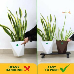 Heavy-Duty Rolling Metal Plant Stand – Mobile Garden Display Trolley